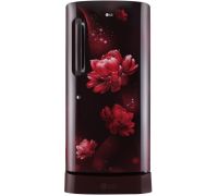 LG 205 L Direct Cool Single Door 5 Star Refrigerator with Base Drawer- Scarlet Charm, GL-D221ASCU