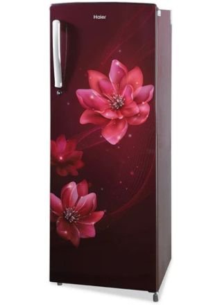 Haier 185 L Direct Cool Single Door 2 Star Refrigerator- Red Peony, HRD-2052CRP-P