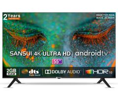 Sansui  JSW55ASUHD 140 cm 55 inches 4K Ultra HD Certified Android LED TV Mystique Black