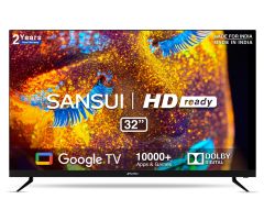 SANSUI JSWY32GSHD 80 cm 32 inches HD Ready Smart A+ LED Google TV JSWY32GSHD Black