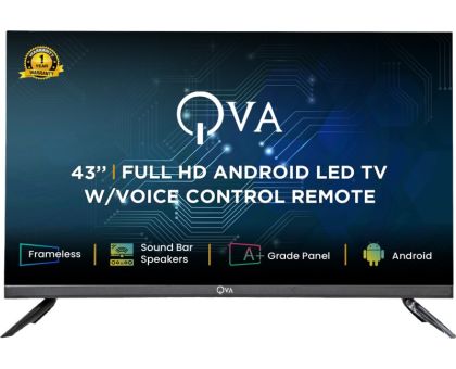 QVA 109.22 cm 43 inch  HD LED Smart Android TV - Q-4300SFLVRA