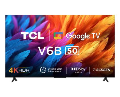 TCL 50V6B  126 cm 50 inches Metallic Bezel-Less Series 4K Ultra HD Smart LED Google TV Black